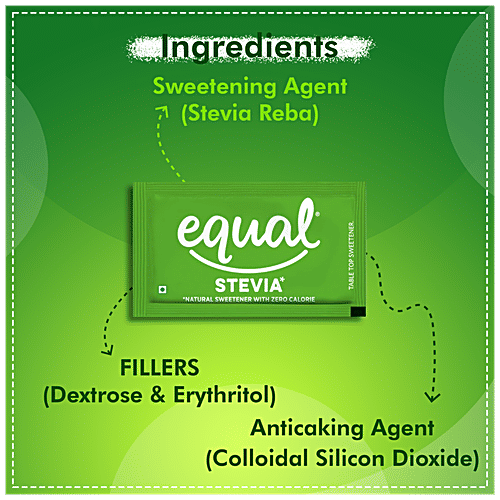 Equal Stevia Natural Sweetener - Sugar Free, Diabetic Friendly, 75 g (100 Sachet x 0.75 g each) 