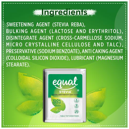 Equal Stevia Natural Sweetener - Sugar Free, Diabetic Friendly, 30 g (300 Tablets) 