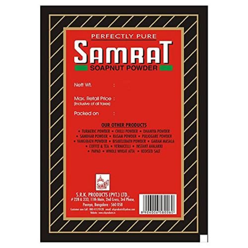 Samrat  Shikakai/Soapnut Powder - Anti-Dandruff Formula, Makes Hair Soft, Smooth & Shiny, 250 g Pouch 