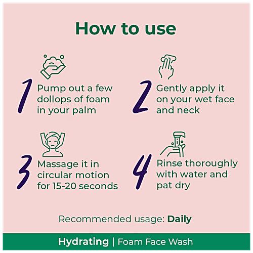 Palmolive Hydrating Foam Facewash - Unique Blend Of Multani Mitti & Lavender Essential Oil, Suits All Skin Types, 100 ml  