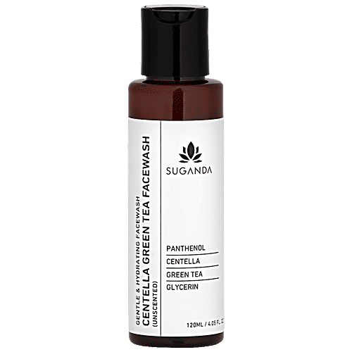 Suganda Centella Green Tea Facewash - Unscented, Gentle & Refreshing, For All Skin Types, 120 ml  