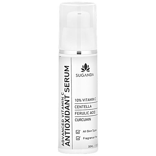 Suganda Antioxidant Serum - Advanced Vitamin C, Ferulic Acid , Reduces Sun & Pollution Damage,, 30 ml  
