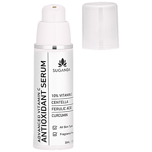 Suganda Antioxidant Serum - Advanced Vitamin C, Ferulic Acid , Reduces Sun & Pollution Damage,, 30 ml  