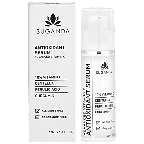 Suganda Antioxidant Serum - Advanced Vitamin C, Ferulic Acid , Reduces Sun & Pollution Damage,, 30 ml  