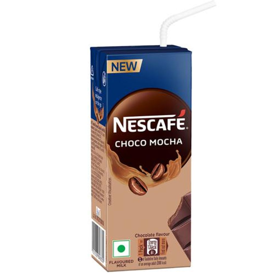 Nescafe  Choco Mocha Cold Coffee - Flavoured Milk, Ready To Drink, 180 ml Tetra Pack