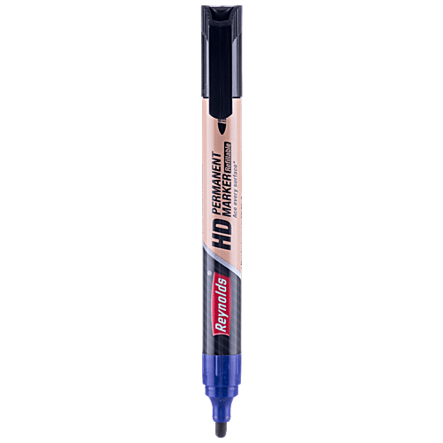 Buy Reynolds HD Permanent Marker Refillable, SmudgeProof, For All Surfaces, Blue Online at