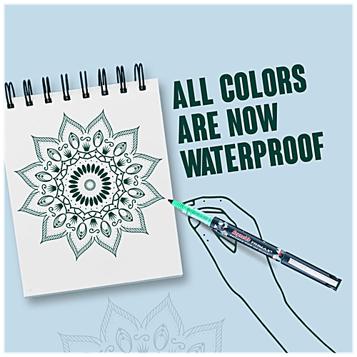 Reynolds Trimax Roller Pen - Refillable, Water Proof, Fluid Ink System, For Smooth Writing, Green, 1 pc  