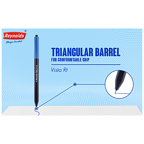Buy Reynolds Vista RT Ball Pen With Comfortable Grip, Smudge