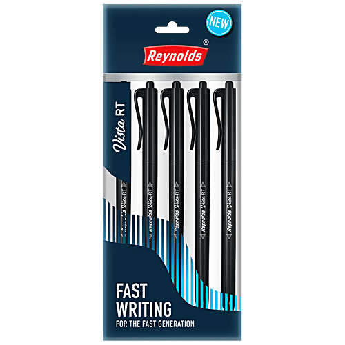 Reynolds Vista Ball Point Pen - Black Ink, 5 pcs  