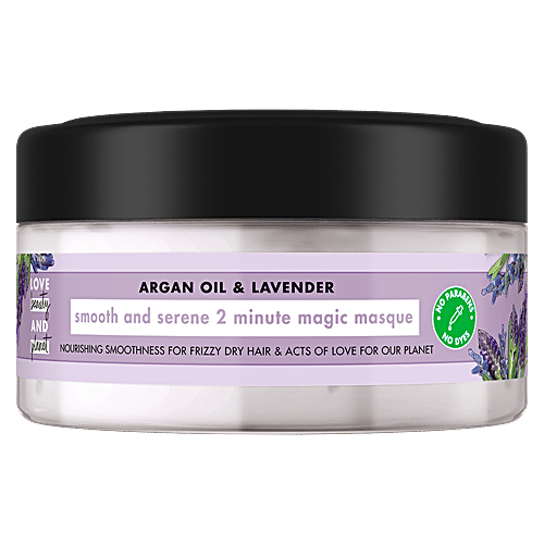 Love Beauty & Planet Argan Oil & Lavender Hair Masque - 2 Minutes Magic, Nourishing & Smoothing, For Frizzy Hair, 200 ml