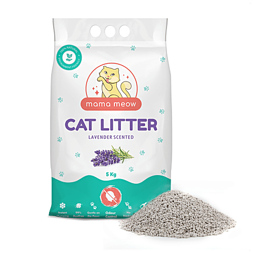 Buy Mama Meow Cat Litter Lavender Scented, Fast Drying & Clumping