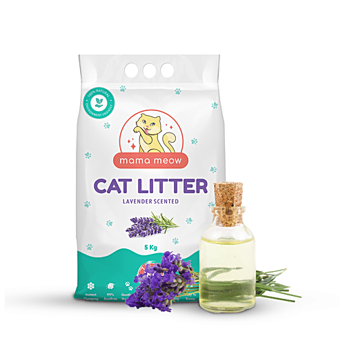 Buy Mama Meow Cat Litter Lavender Scented, Fast Drying & Clumping