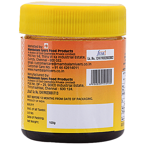 Mambalam Iyers Puliyodharai Rice Mix - Enhances Flavour, 100 g Bottle 