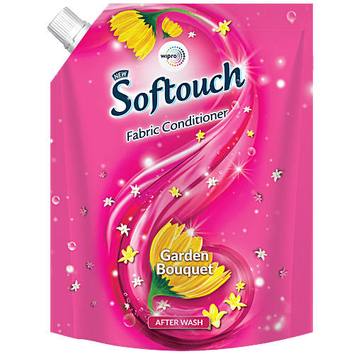 Wipro Softouch After Wash Fabric Conditioner - Garden Bouquet, 2 L  With unbeatable fragrance & comfort