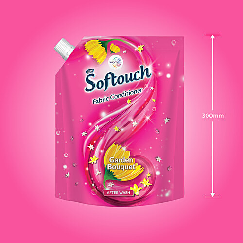 Wipro Softouch After Wash Fabric Conditioner - Garden Bouquet, 2 L  With unbeatable fragrance & comfort