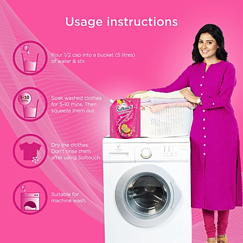 Wipro Softouch After Wash Fabric Conditioner - Garden Bouquet, 2 L  With unbeatable fragrance & comfort