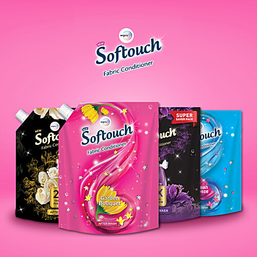 Wipro Softouch After Wash Fabric Conditioner - Garden Bouquet, 2 L  With unbeatable fragrance & comfort