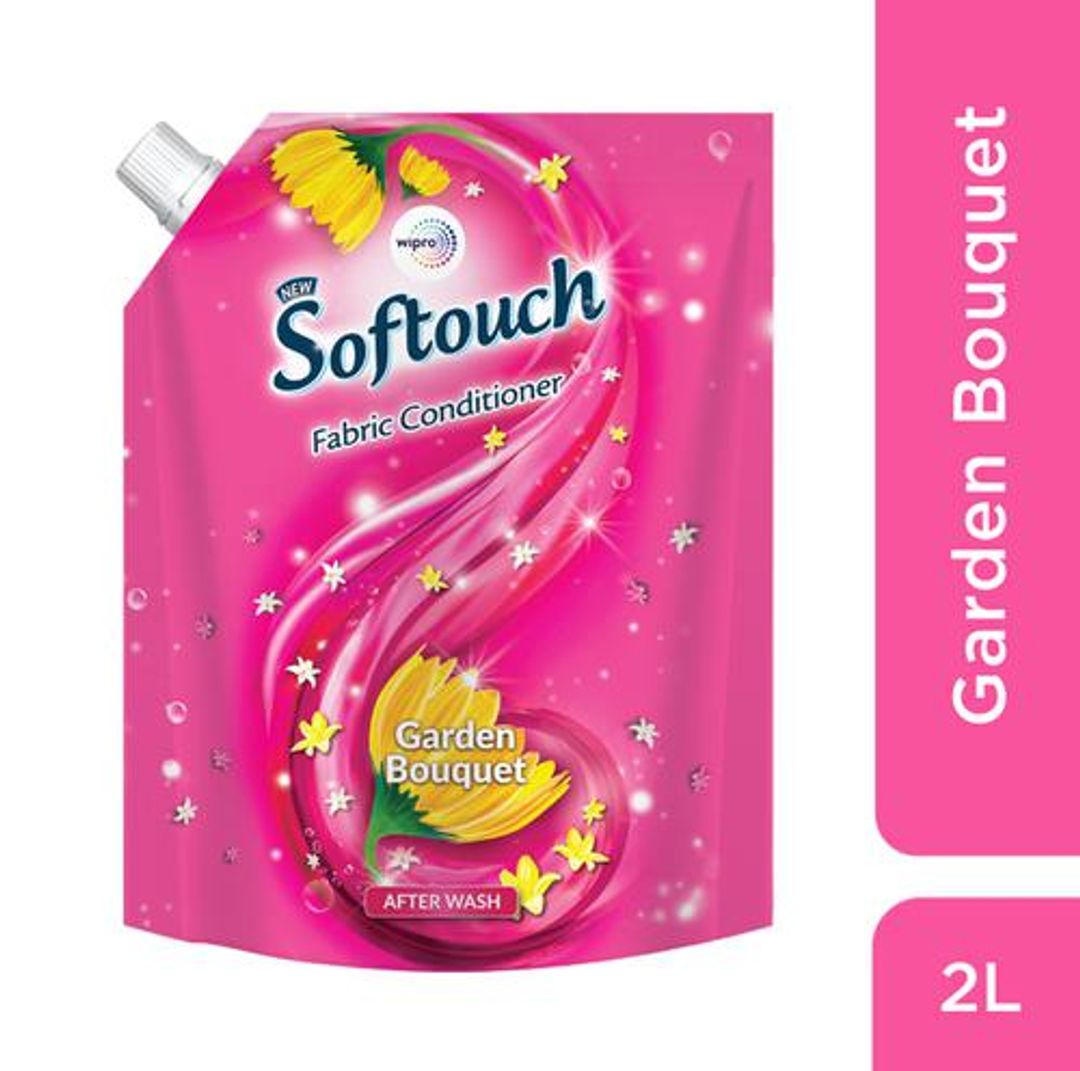 Wipro Softouch After Wash Fabric Conditioner - Garden Bouquet, Fresh Fragrance, 2 l 