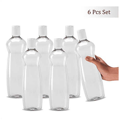 Milton Pacific 1000 Pet Water Bottles - Black, 1 L (Set of 6)