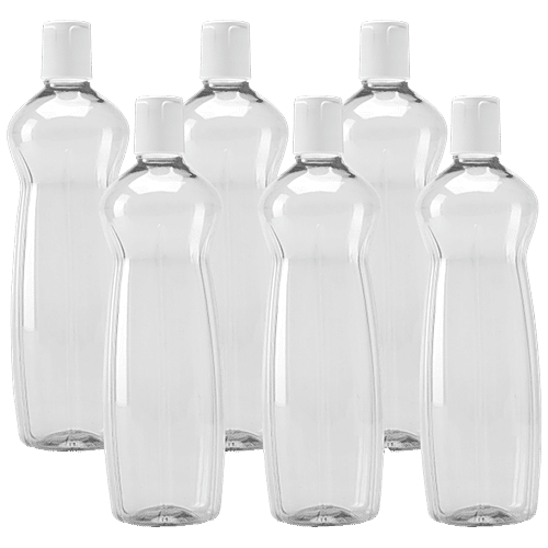 Milton Pacific 1000 Pet Water Bottles - Black, 1 L (Set of 6)