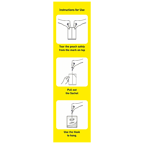 Max Airfresh Pocket Gel Freshener - Tangy Lemon, Long Lasting Fragrance, Removes Odours, 10 g (Pack of 6)