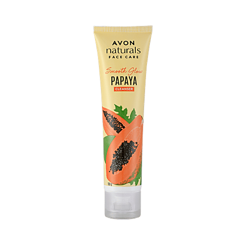 Avon Naturals Cleanser - Smooth Glow Papaya, Removes Impurities, For Brighter Skin, 100 g  