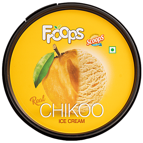 Froops Real Chikoo Ice Cream - Rich, Creamy & Fresh, Frozen Dessert, 500 ml  