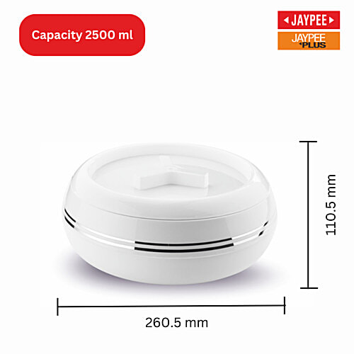 Jaypee Palazio 2500 Casserole - White, 2.5 L  
