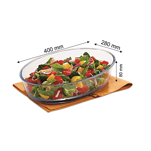 Buy Signoraware Bake N Serve Oval Bakeware & Oven Safe Glass Dish Clear Online at Best Price