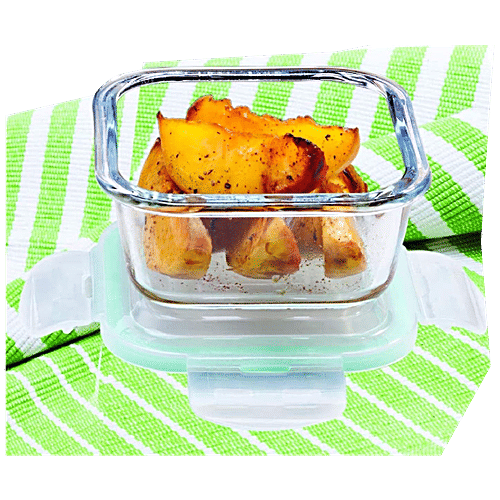 Signoraware Lock N Store High Borosilicate Bakeware Safe Glass Container - Clear, 520 ml