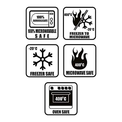 Signoraware Lock N Store High Borosilicate Bakeware Safe Glass Container - Clear, 520 ml