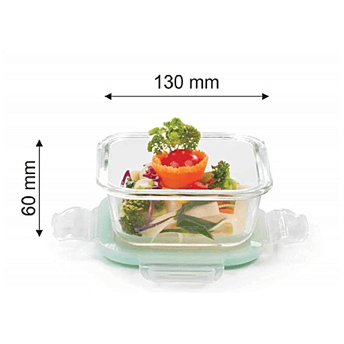 Signoraware Lock N Store High Borosilicate Bakeware Safe Glass Container - Clear, 520 ml