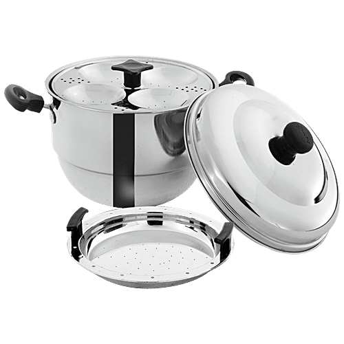 Pigeon Stainless Steel Idly Maker - Wiith Steamer, Hot 16, 50094, Durable, Long-lasting, 4.7 L  