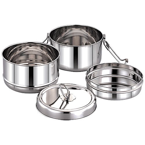 Buy Pigeon Steel Stainless Steel Lunch Carrier Officer, 3 Containers