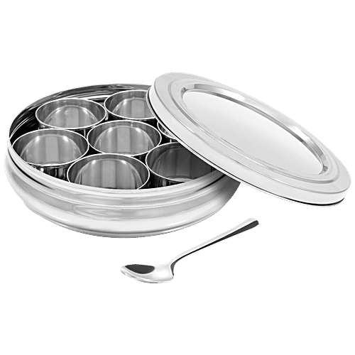Pigeon Tangy Spice Box - Stainless Steel, 50130, For Kitchen Use, Durable, Long-lasting, 610 ml  