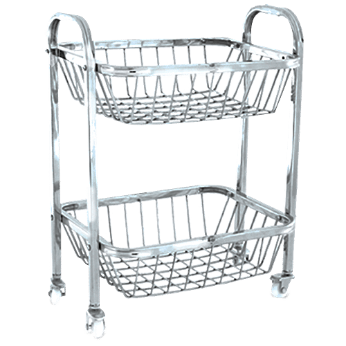 Buy Pigeon Stainless Steel Kitchen Trolley Fruity, 2 Stack, 50132