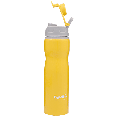 Pigeon Stainless Steel Water Bottle Queen Bottle - YELLOW, 750 ml