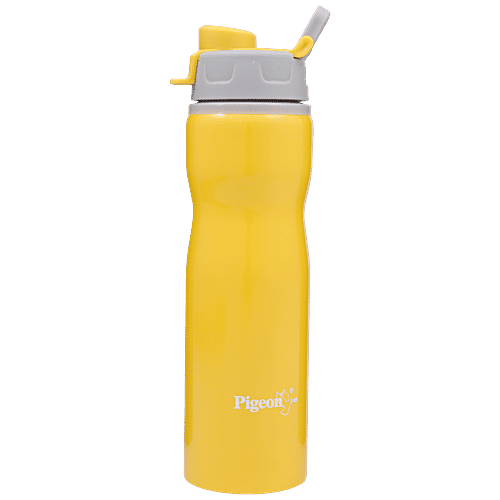 Pigeon Stainless Steel Water Bottle Queen Bottle - YELLOW, 750 ml