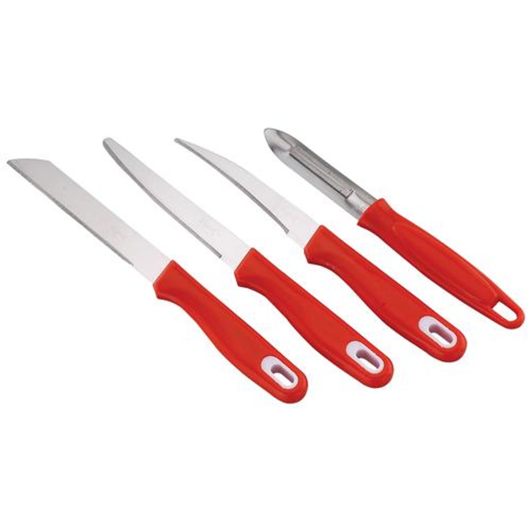 Pigeon Ultra Knife Set - High Quality Stainless Steel, Sharp, Easy & Comfortable Use, 4 pcs 