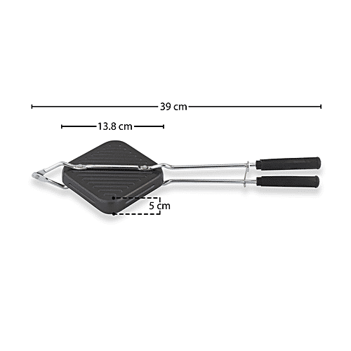 Buy Omega NonStick Grill Sandwich Toaster for Gas Stove Black Online