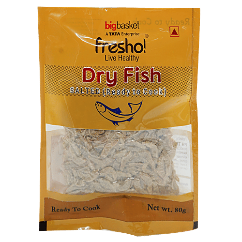 fresho! Dry Fish Prawns-Big, Cleaned & Cut, 80 g  