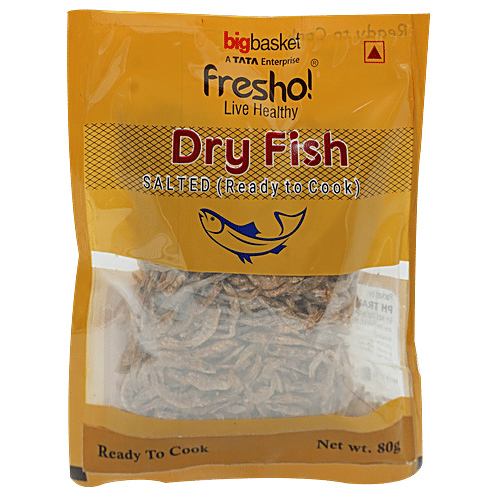 fresho! Dry Fish Nathli/Anchovies-Small, Salted, 80 g  