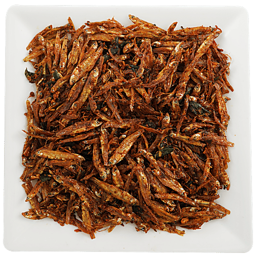fresho! Dry Fish Nathli/Anchovies-Small, Spicy, 80 g