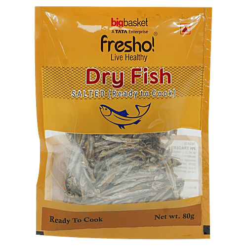 Buy Fresho Dry Fish Nathli/ Anchovies Big, Salted With Head, Protein