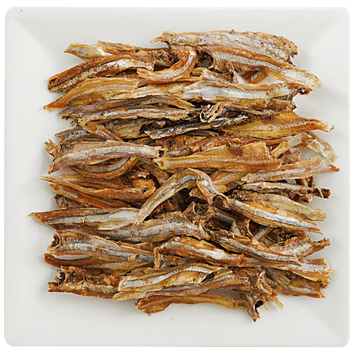 fresho! Dry Fish Nathli/Anchovies-Big, Salted, Without Head, 80 g