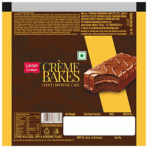 Lavian Exotique Creme Bakes Choco Brownie Cake, 18 g  