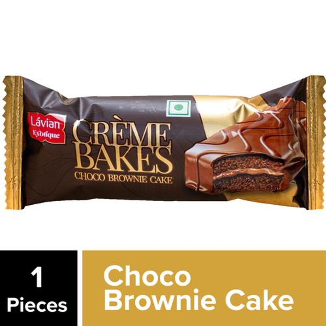 Lavian Exotique CrÃ¨me Bakes - Choco Brownie Cake, Yummy Snack, Rich Flavour & Taste, 21 g Pack