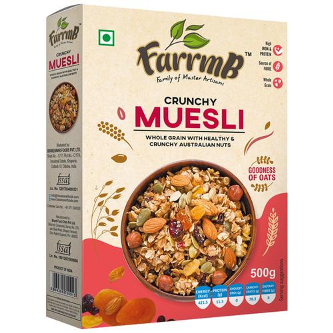Buy FarrmB Crunchy Muesli High In Protein & Fibre Online at Best