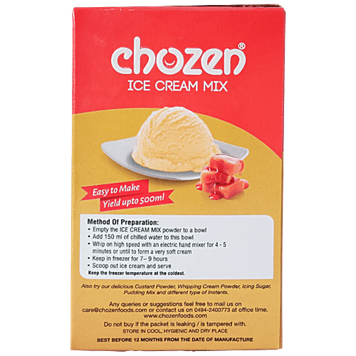Buy CHOZEN Ice Cream Mix Butterscotch, Whipping Powder, For Instant