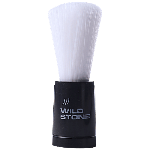 Wild Stone Shaving Brush - With Extra Long Bristles, Skin-Friendly, Helps Soften Beards, 50 g  